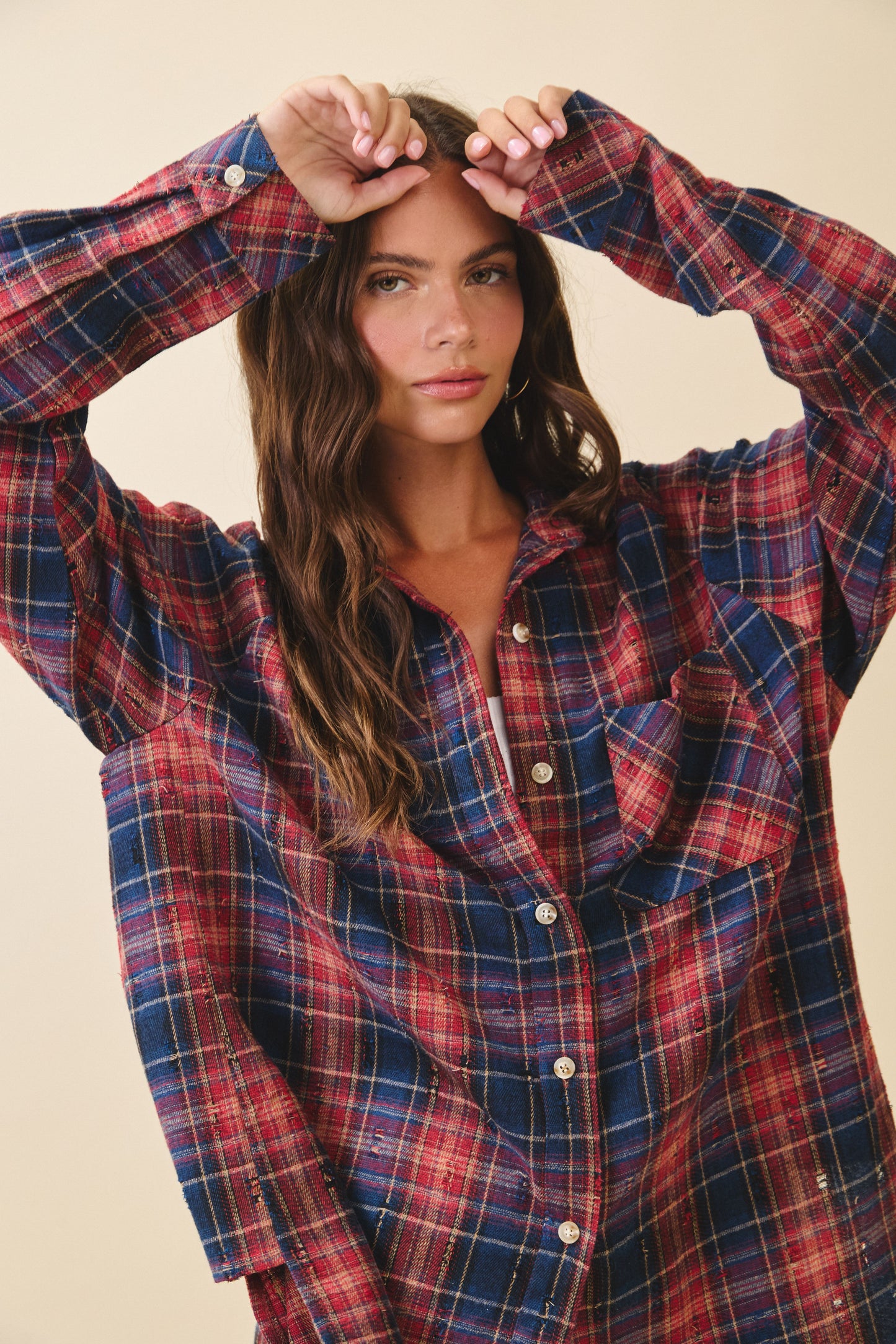 Aimee Plaid Top