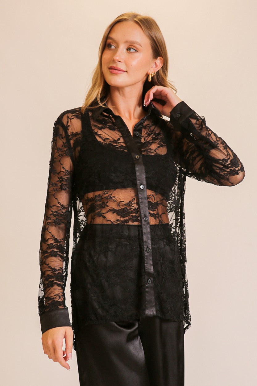 Midnight Lace Top