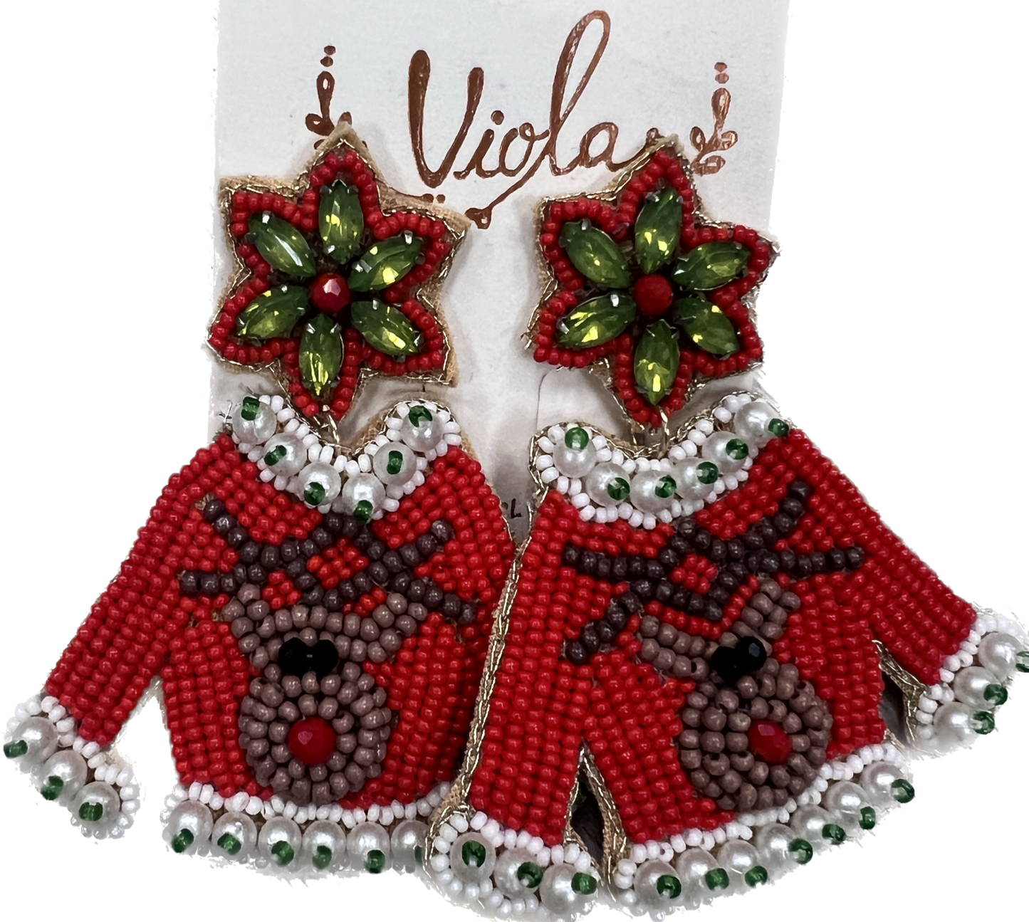 Christmas Beaded Earrings