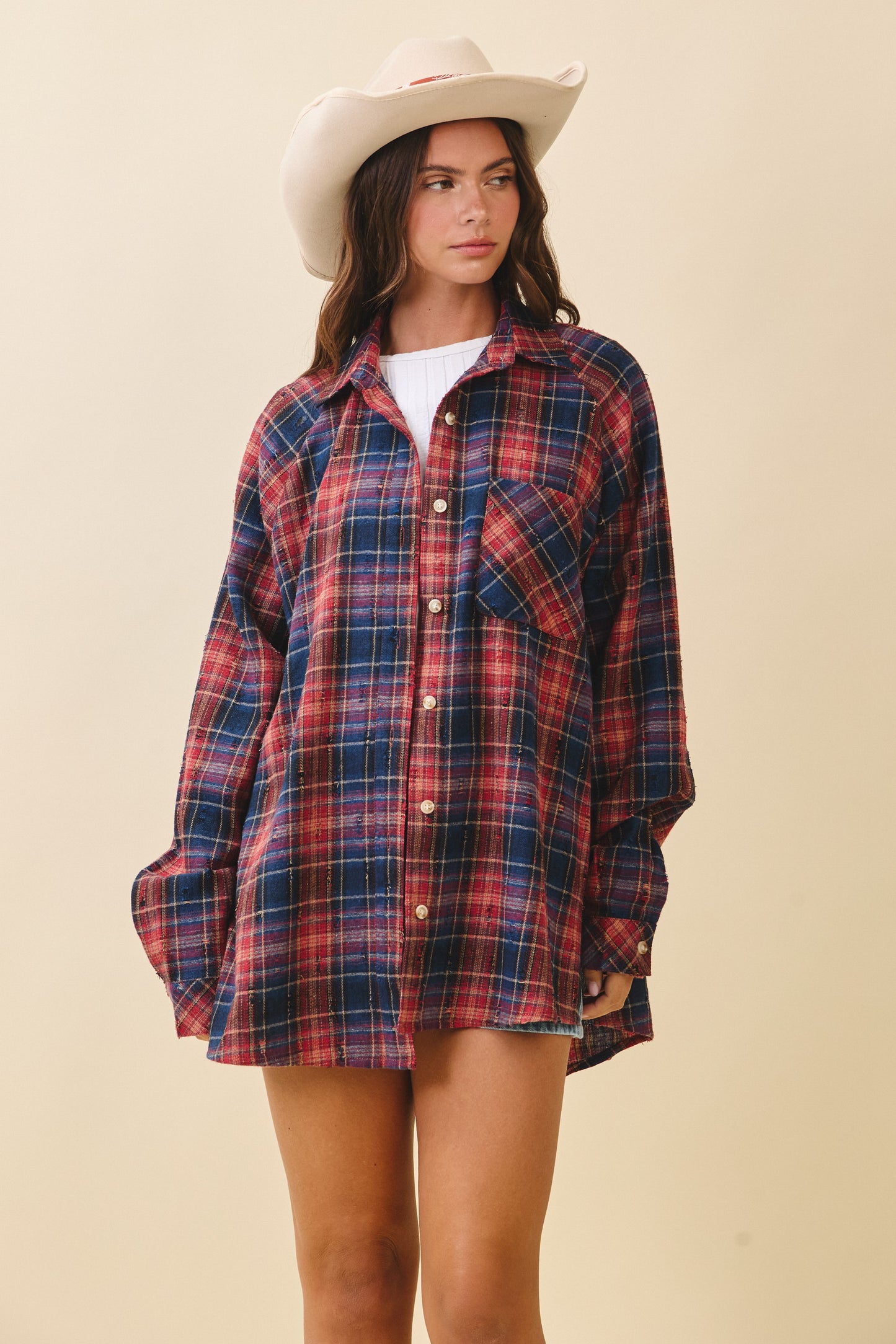 Aimee Plaid Top