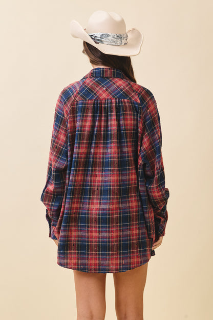 Aimee Plaid Top