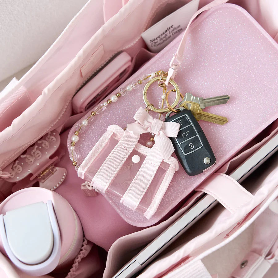 Ballet Pink Bow Twilly