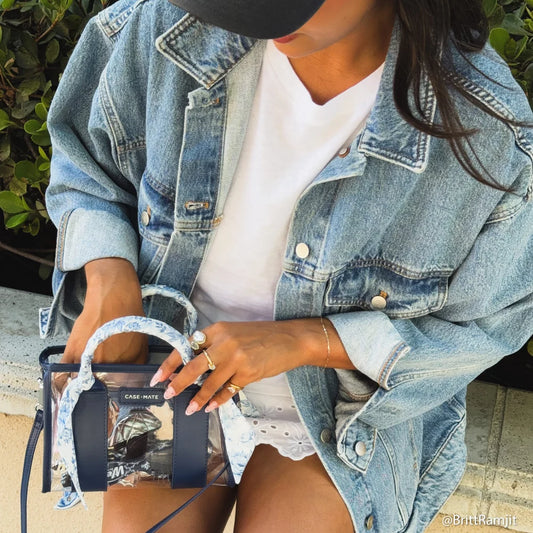 Navy Stadium Bag