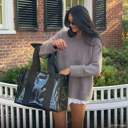 Midnight Bow Jelly Tote