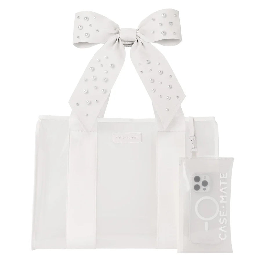 Pearl Bow Jelly Tote